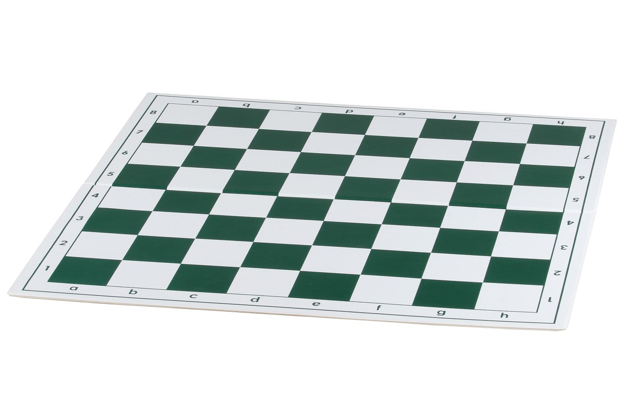 Tablero de ajedrez plegable de plástico n.º 6, blanco y verde - Tablero de ajedrez plegable de plástico n.º 6, blanco y verde
