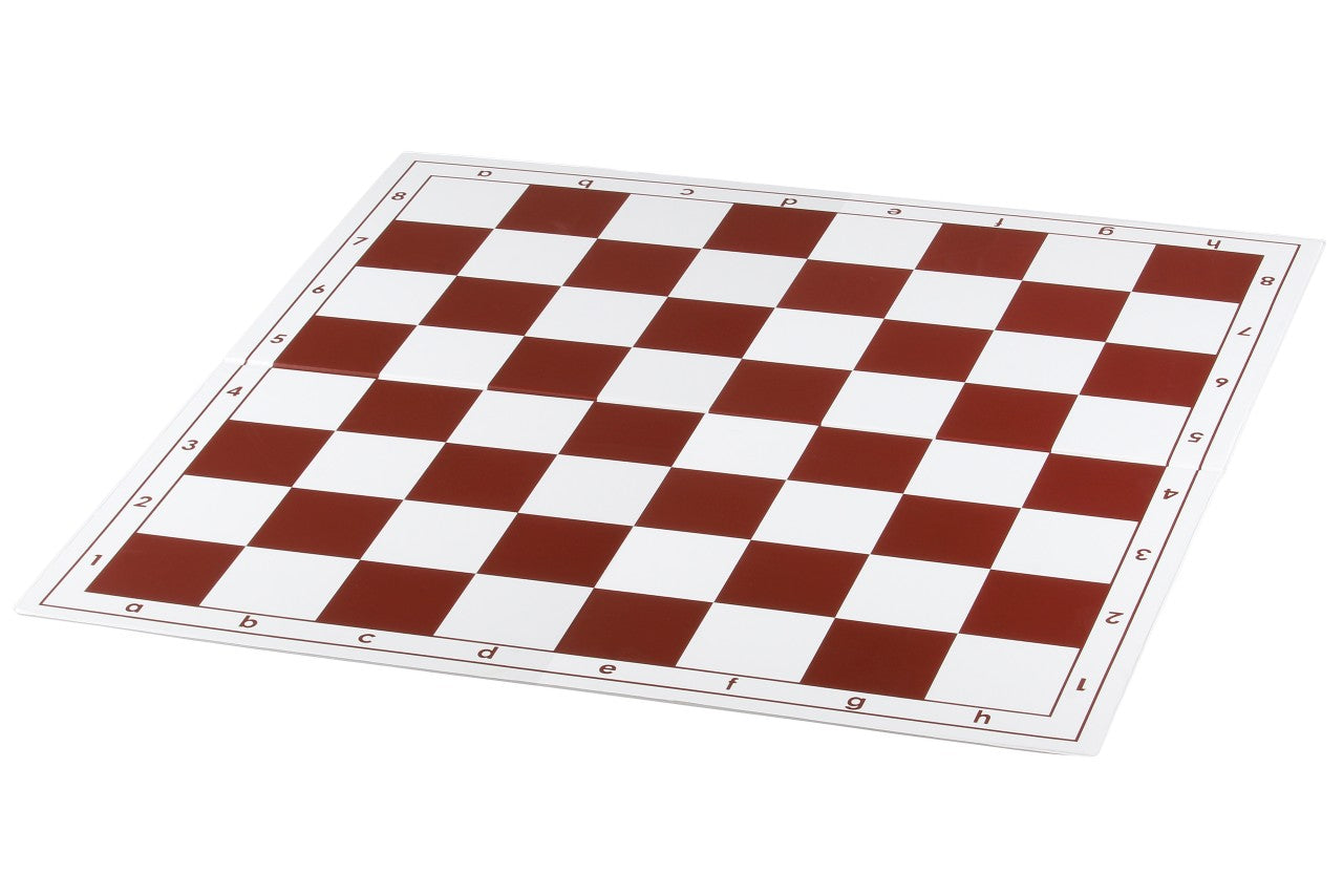 Tablero de ajedrez plegable de plástico n.º 6, blanco y rojo - Tablero de ajedrez plegable de plástico n.º 6, blanco y rojo