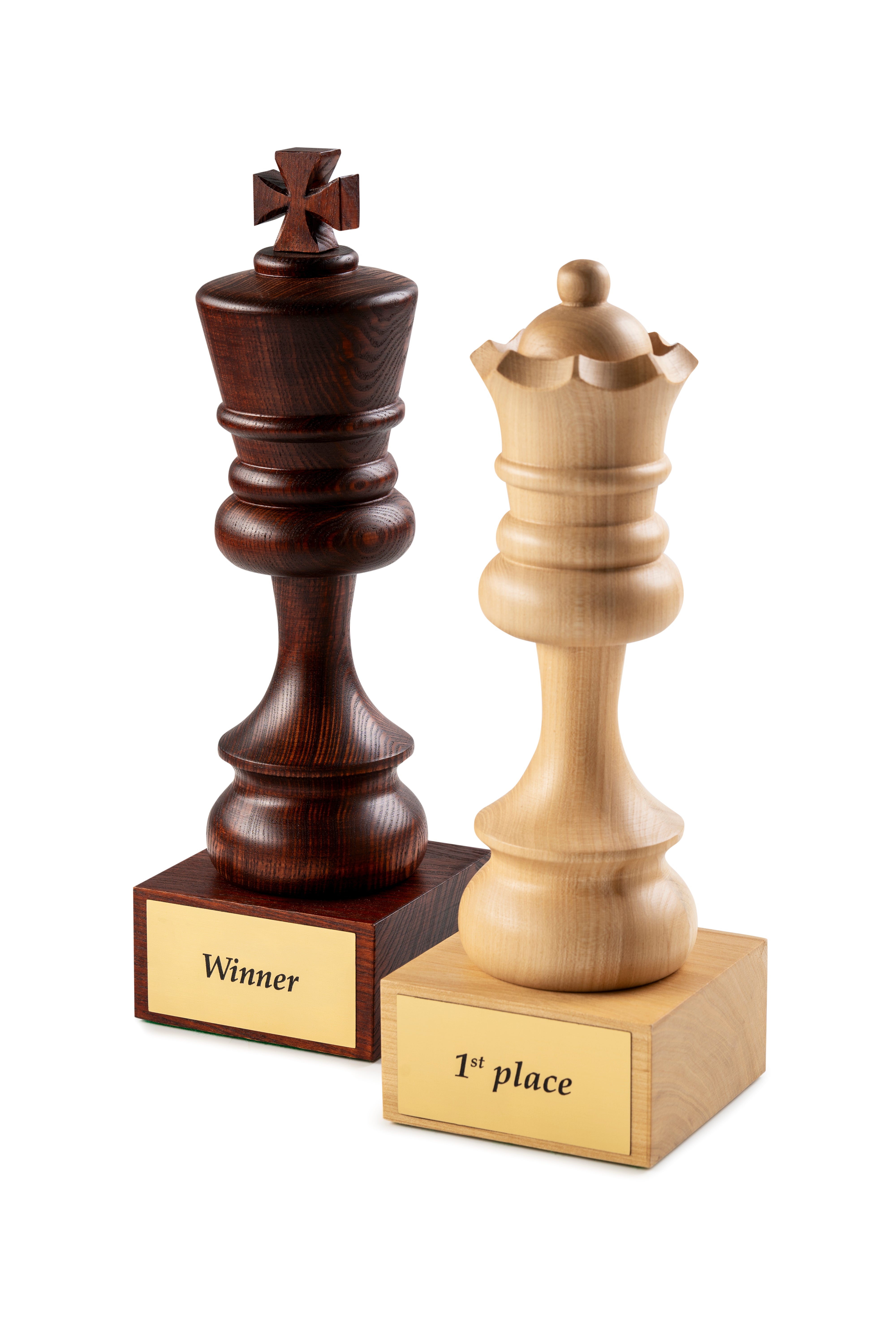 Wooden Chess Trophie - White King - Wooden Chess Trophie - White King