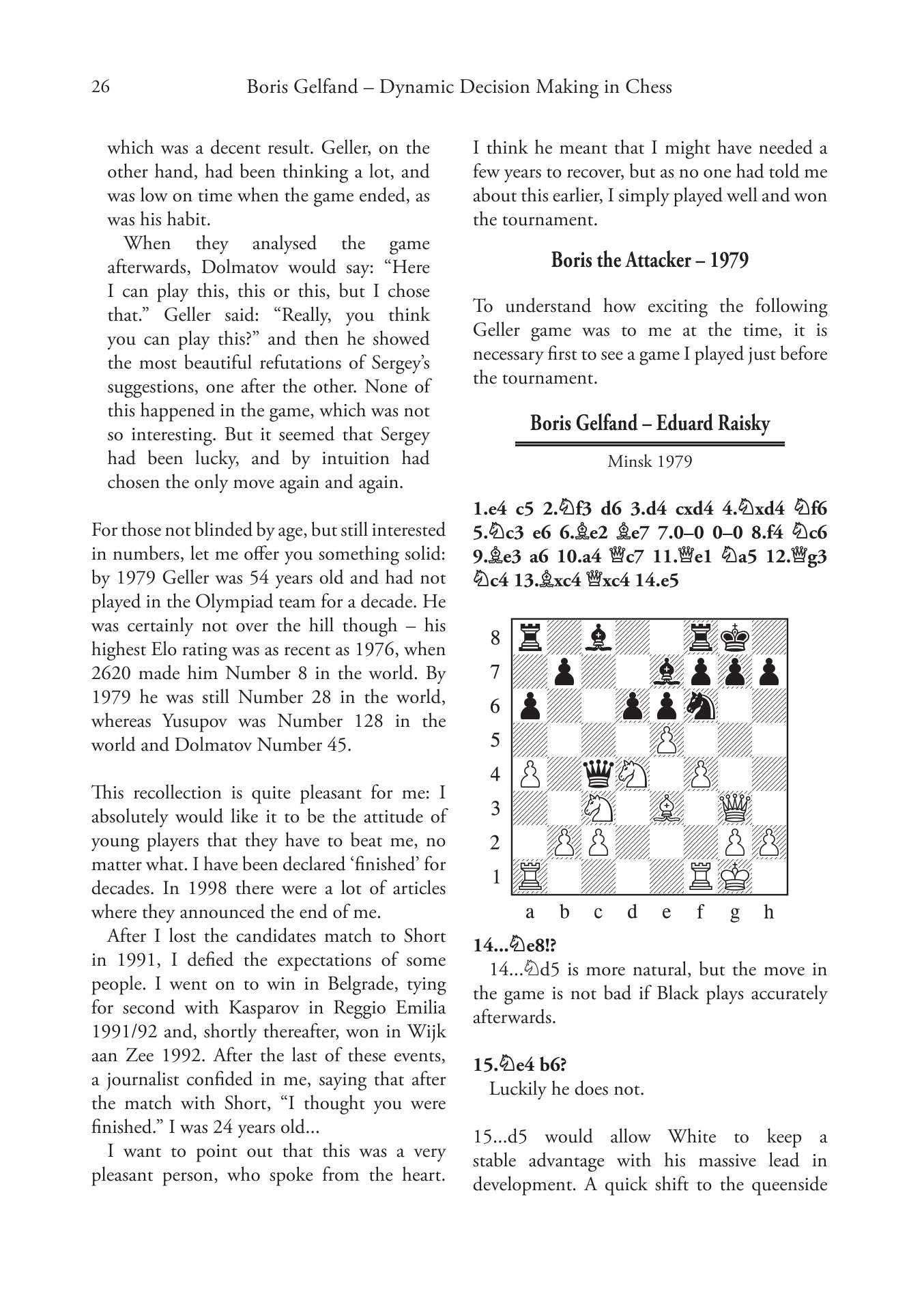 Dynamic Decision Making in Chess by Boris Gelfand (twarda okładka) - Dynamic Decision Making in Chess by Boris Gelfand (twarda okładka)