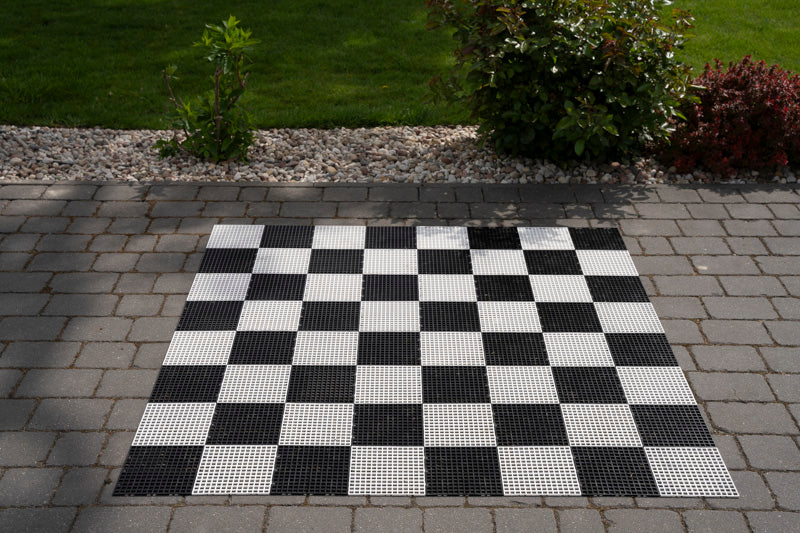 Juego de ajedrez gigante para jardín y exterior: piezas de ajedrez gigantes (rey de 30 cm) + tablero de plástico (casillas de 17 mm) - Juego de ajedrez gigante para jardín y exterior: piezas de ajedrez gigantes (rey de 30 cm) + tablero de plástico (casillas de 17 mm)