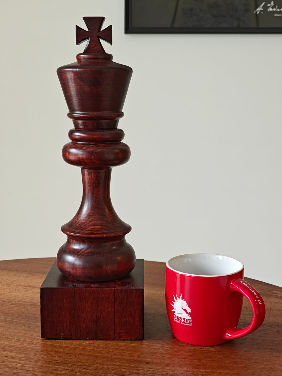 Schachpokal aus Holz - Schwarzer König - Schachpokal aus Holz - Schwarzer König