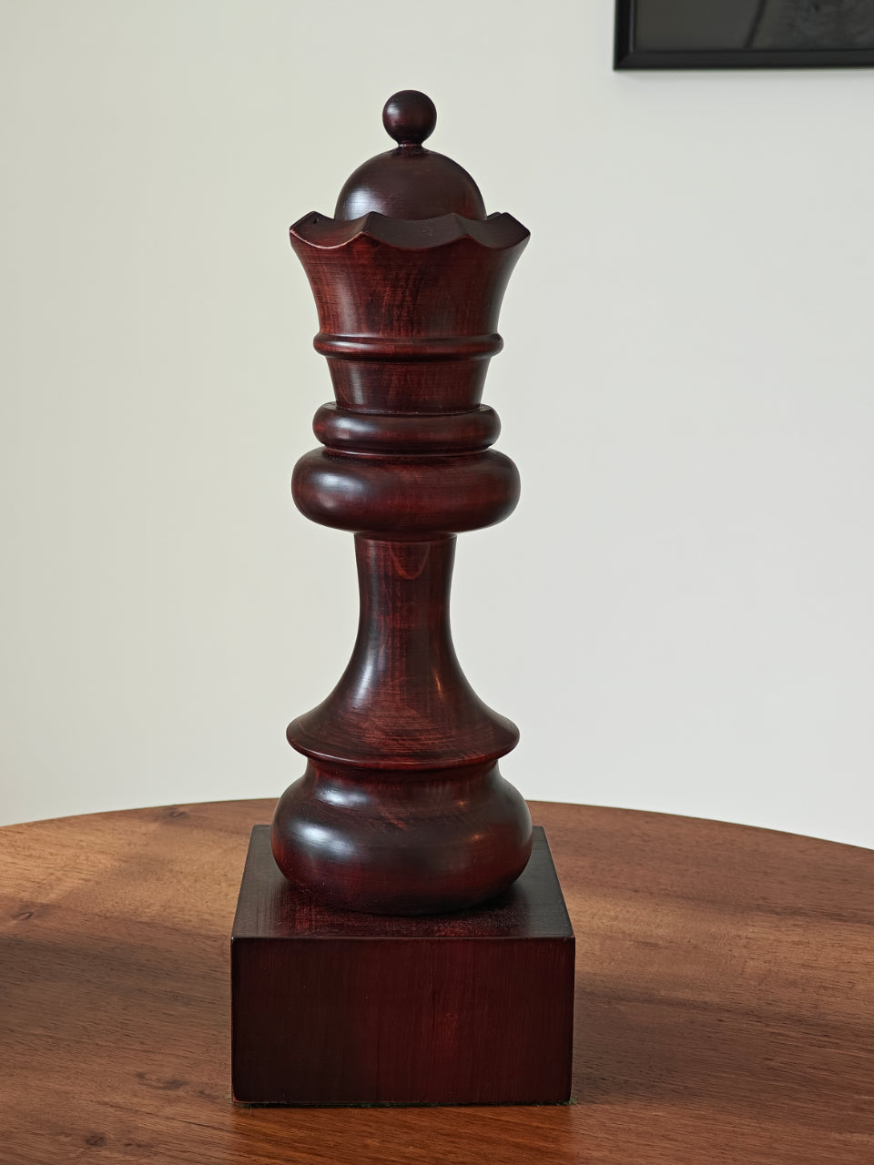 Puchar szachowy drewniany - Czarny Hetman (35 cm) - Puchar szachowy drewniany - Czarny Hetman (35 cm)