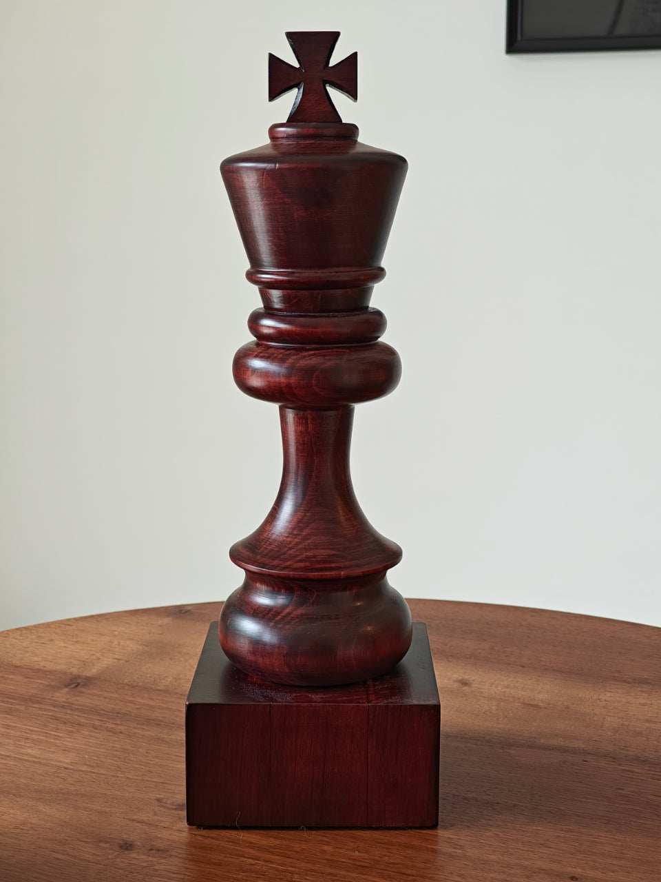 Schachpokal aus Holz - Schwarzer König - Schachpokal aus Holz - Schwarzer König