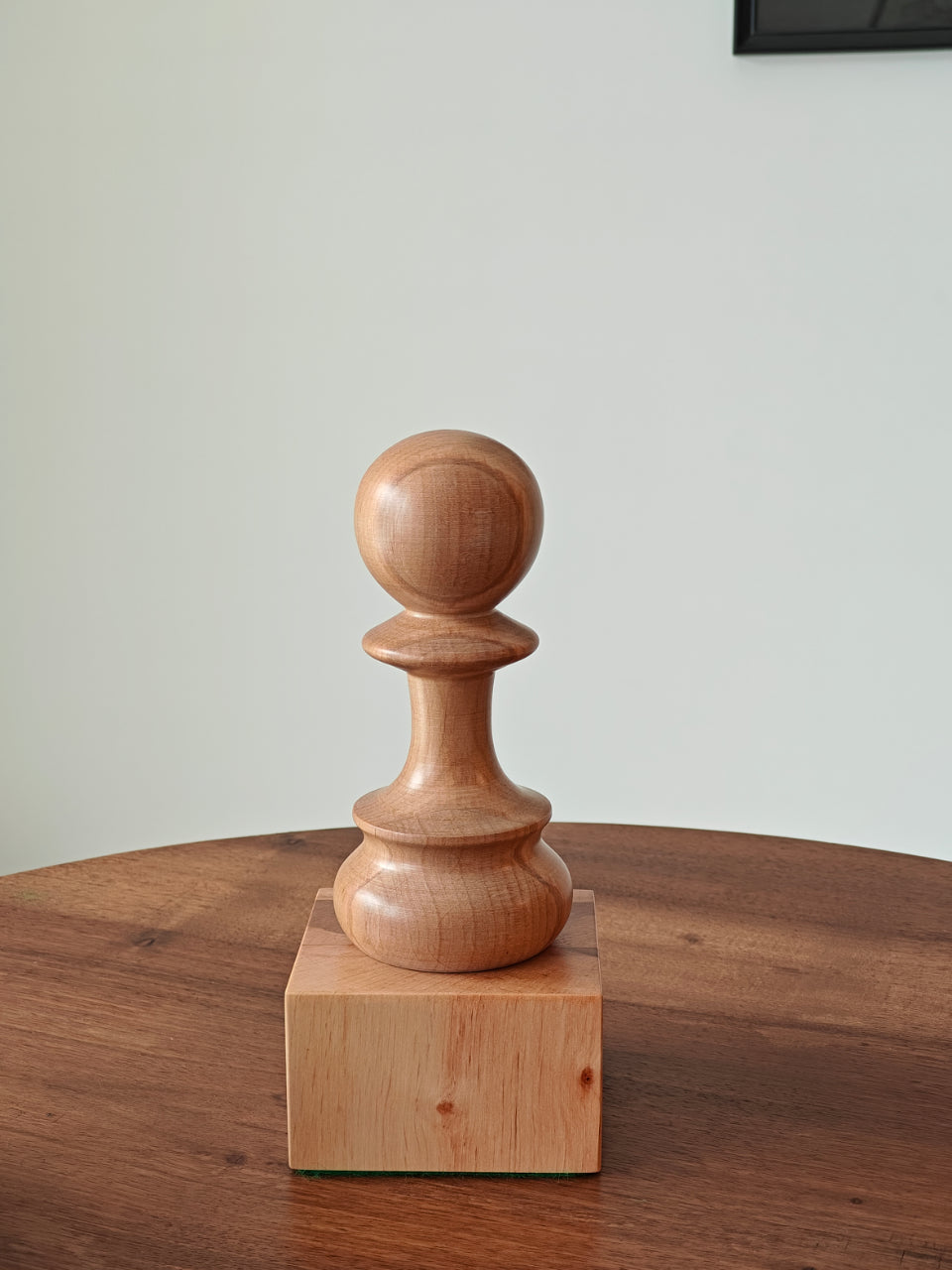 Wooden Chess Trophie - White Pawn - Wooden Chess Trophie - White Pawn