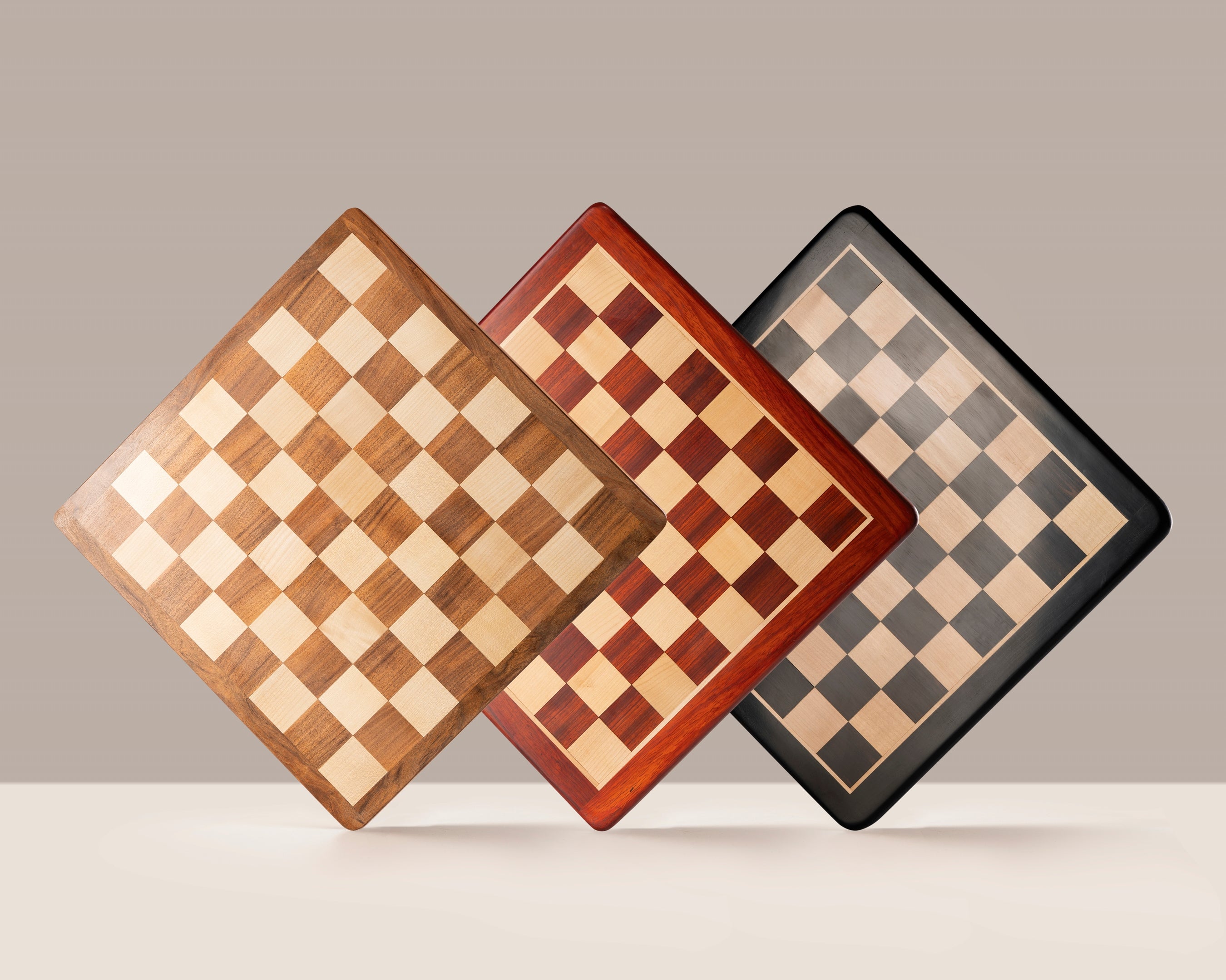 Solid wood chess board (53x53cm) - redwood/beechwood (55 mm field) - Solid wood chess board (53x53cm) - redwood/beechwood (55 mm field)