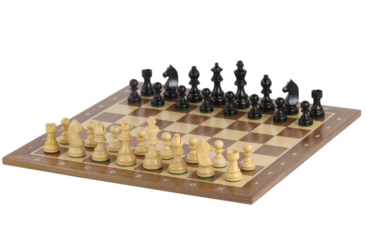 Set di scacchi Hercules - scacchiera con Coordinate (caselle 58x58 mm), Scacchi (Re 96 mm) - Set di scacchi Hercules - scacchiera con Coordinate (caselle 58x58 mm), Scacchi (Re 96 mm)