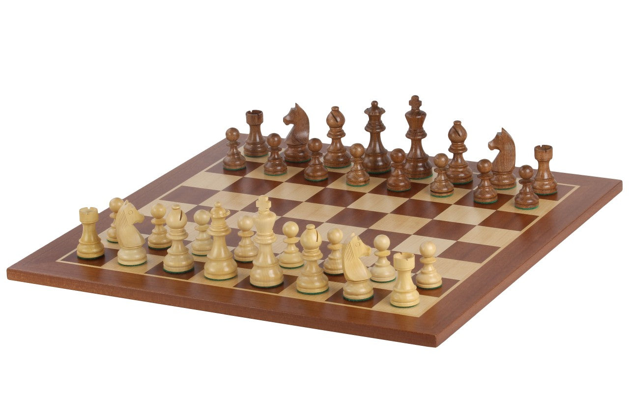 Juego de ajedrez de torneo nº 6 - tablero de 58 mm + piezas de caballero alemán de 3,75 - Juego de ajedrez de torneo nº 6 - tablero de 58 mm + piezas de caballero alemán de 3,75