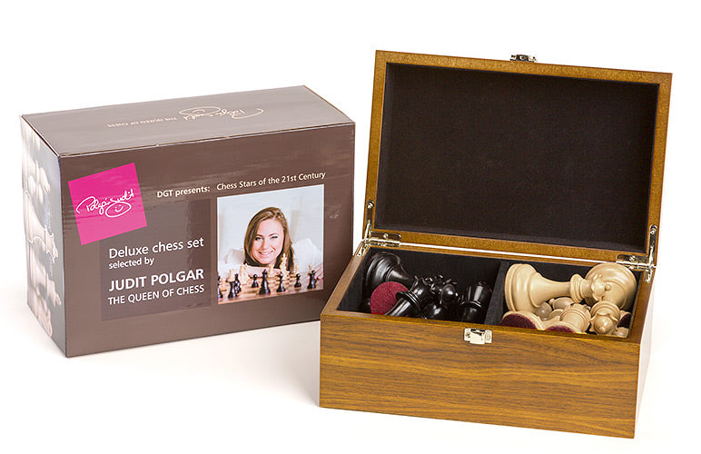 Figure di scacchi deluxe Judit Polgar n. 6 - 3,75" in scrigno di legno - da8d5ec1cfe240a8d87a28bd2b3836fe