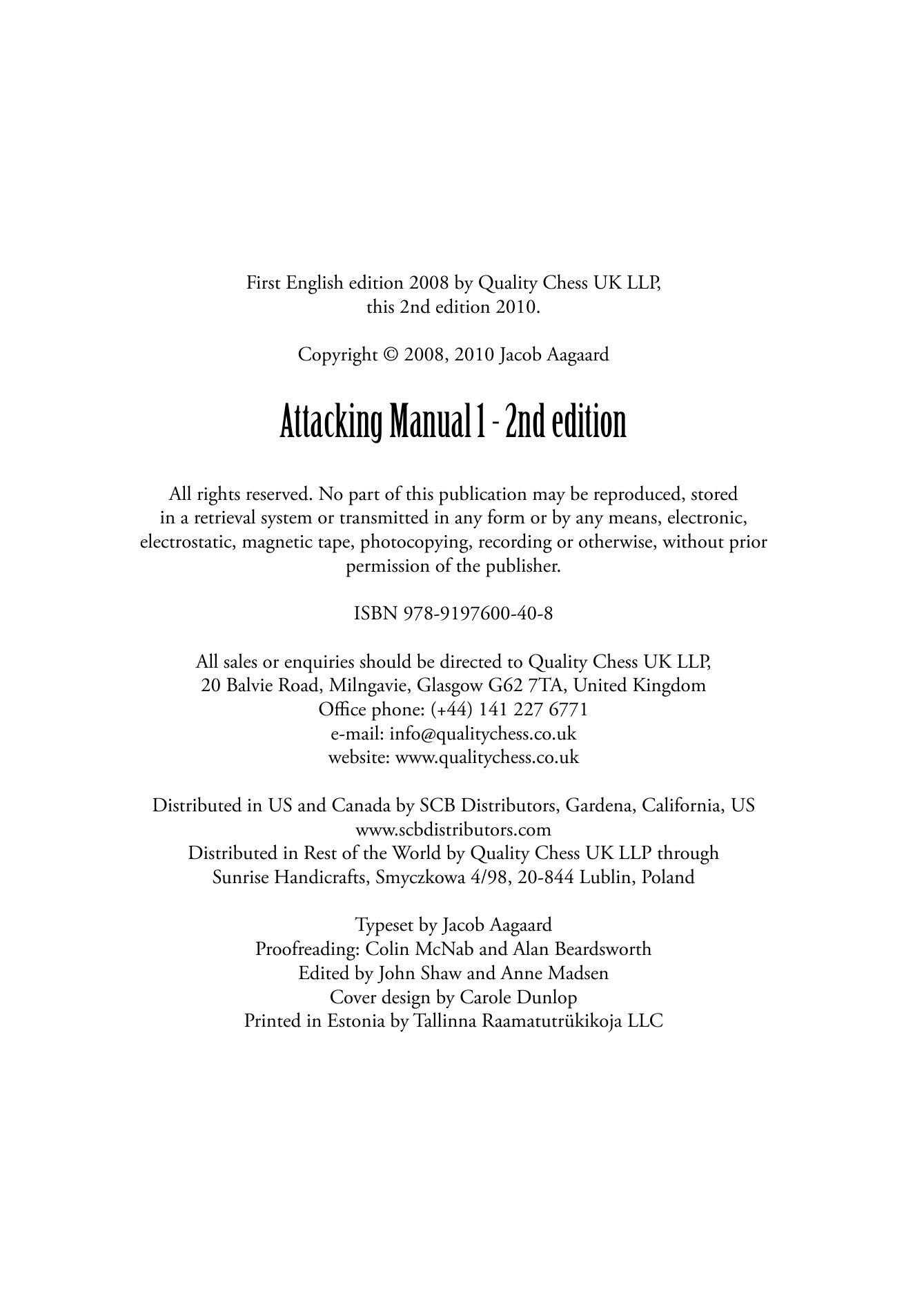 The Attacking Manual 1 2nd edition - by Jacob Aagaard (twarda okładka) - The Attacking Manual 1 2nd edition - by Jacob Aagaard (twarda okładka)