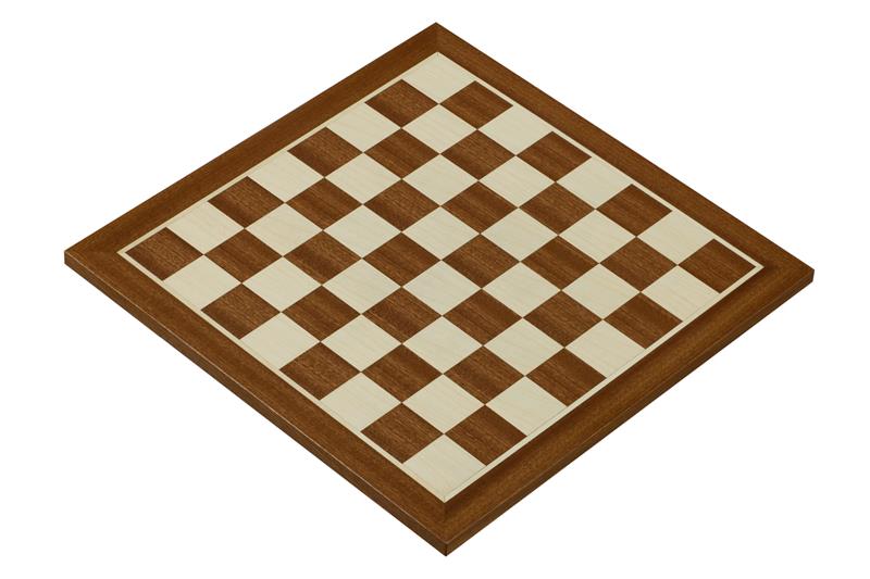 Scacchiera in Legno 36x36cm (senza Coordinate) mogano/acero (intarsiata) - Scacchiera in Legno 36x36cm (senza Coordinate) mogano/acero (intarsiata)