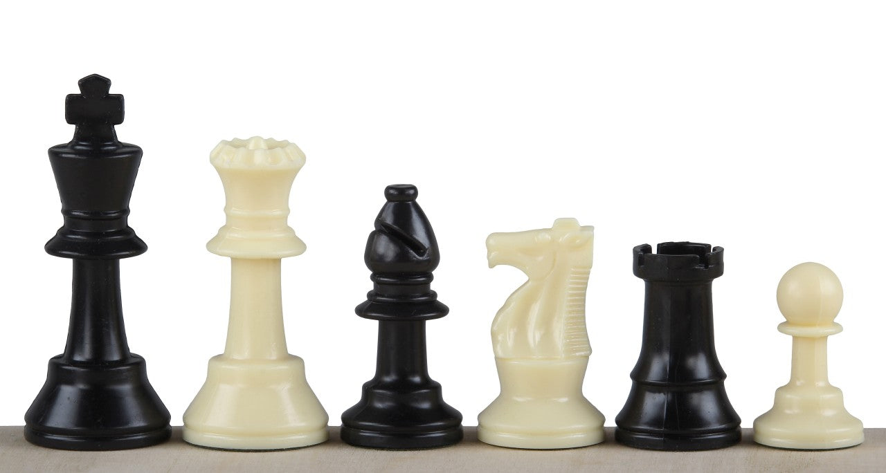 piezas de ajedrez Staunton nº 3, blanco/negro (rey 64 mm) - piezas de ajedrez Staunton nº 3, blanco/negro (rey 64 mm)