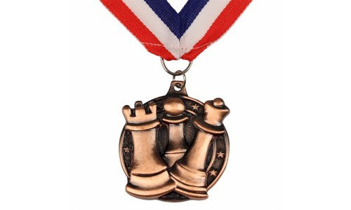 Medal szachowy okrągły - złoty - Medal szachowy okrągły - złoty