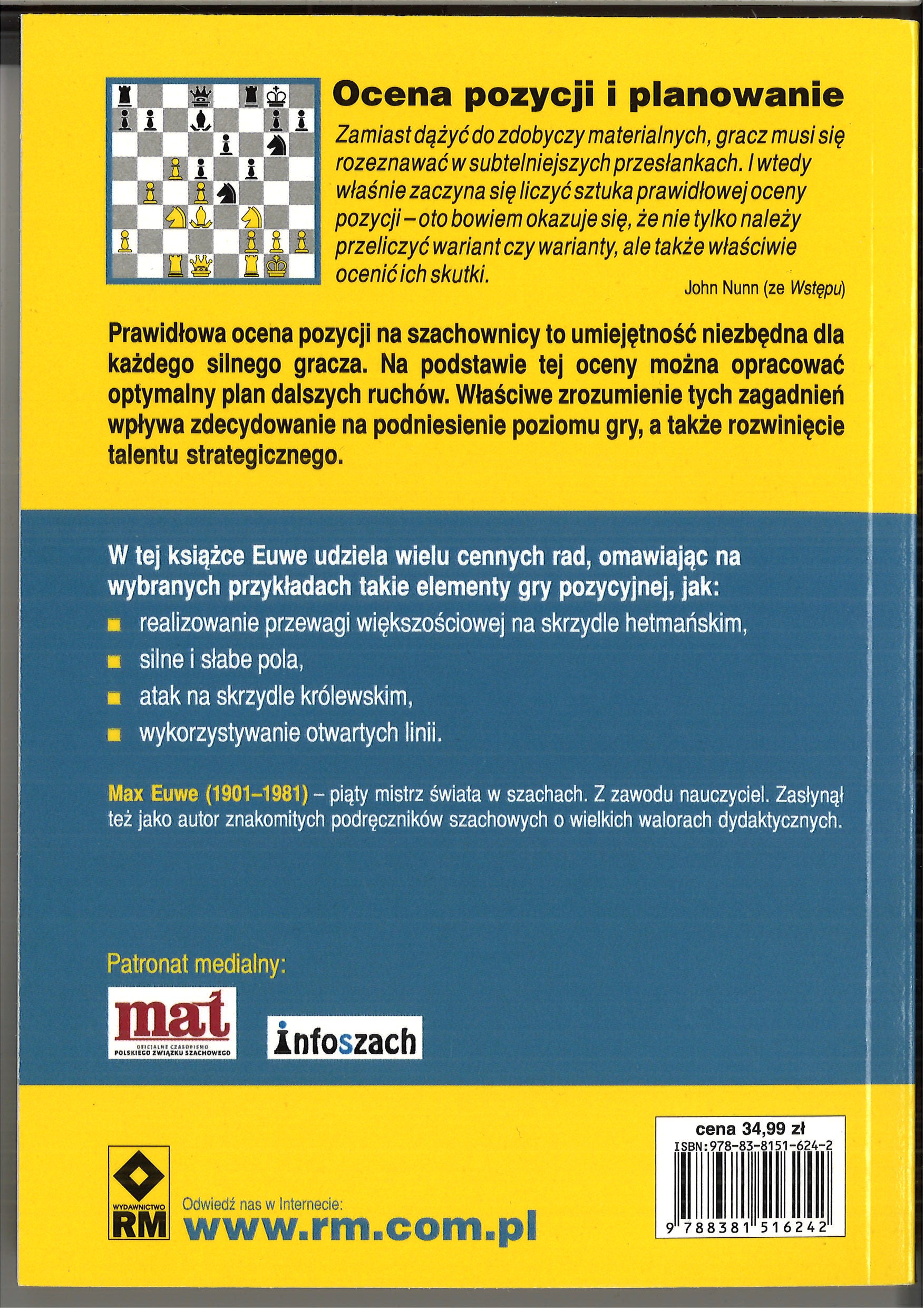Ocena pozycji i planowanie - Max Euwe (wydanie drugie) - Ocena pozycji i planowanie - Max Euwe (wydanie drugie)