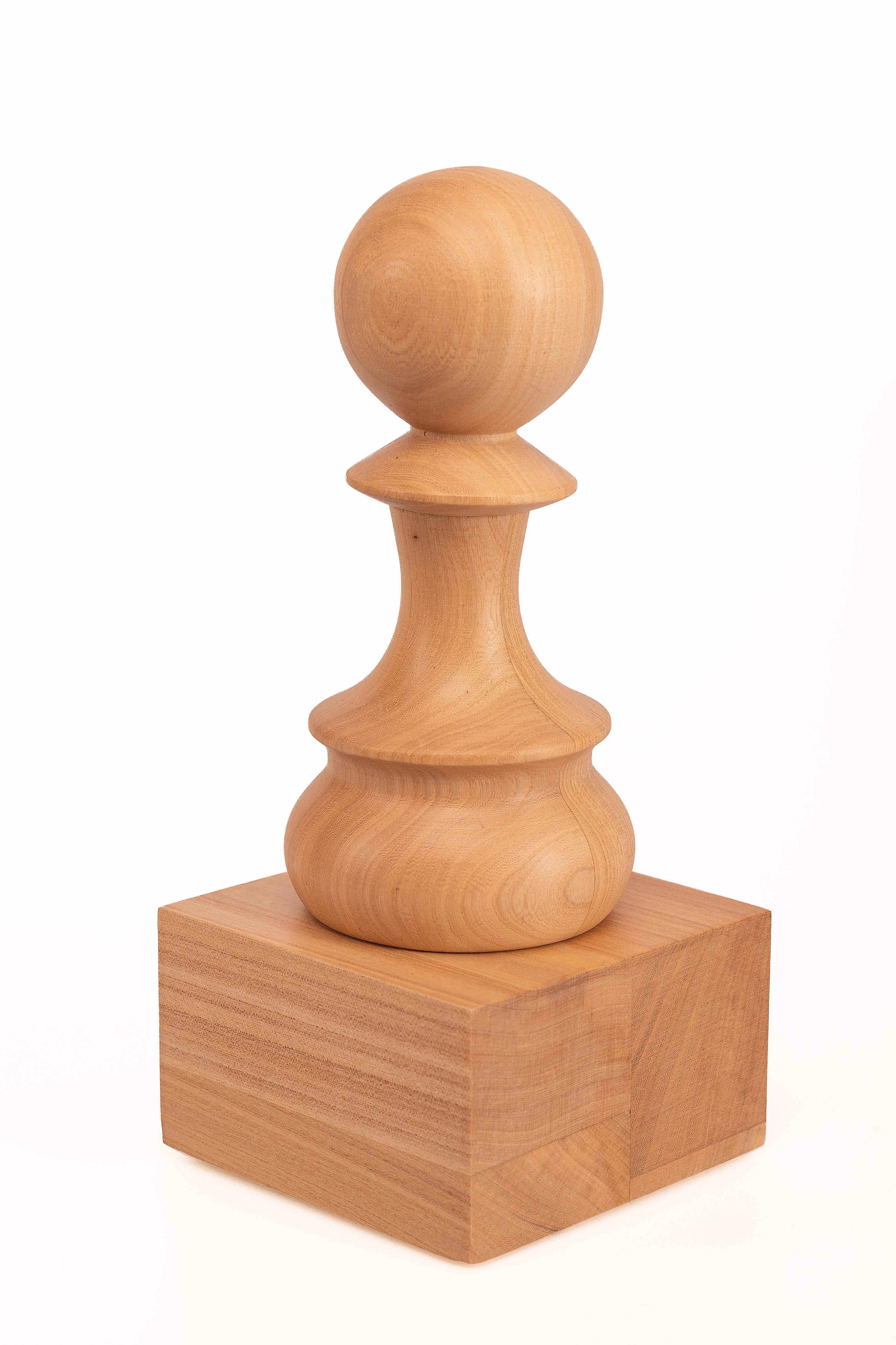 Wooden Chess Trophie - White Pawn - Wooden Chess Trophie - White Pawn