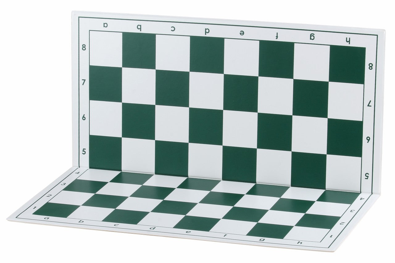 Tablero de ajedrez plegable de plástico 4+, blanco y verde - Tablero de ajedrez plegable de plástico 4+, blanco y verde