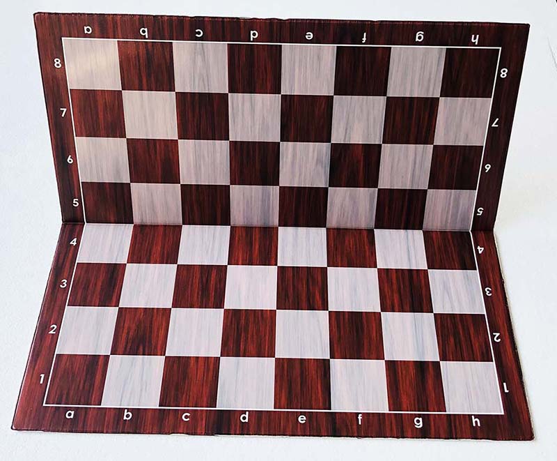 Tablero de ajedrez plegable de plástico nº 6 (casilla de 57 mm) - Imitación madera - Tablero de ajedrez plegable de plástico nº 6 (casilla de 57 mm) - Imitación madera