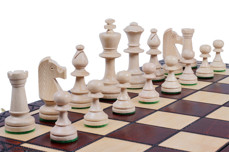 Juego de ajedrez de madera plegable Regente 49 x 49 cm - Juego de ajedrez de madera plegable Regente 49 x 49 cm