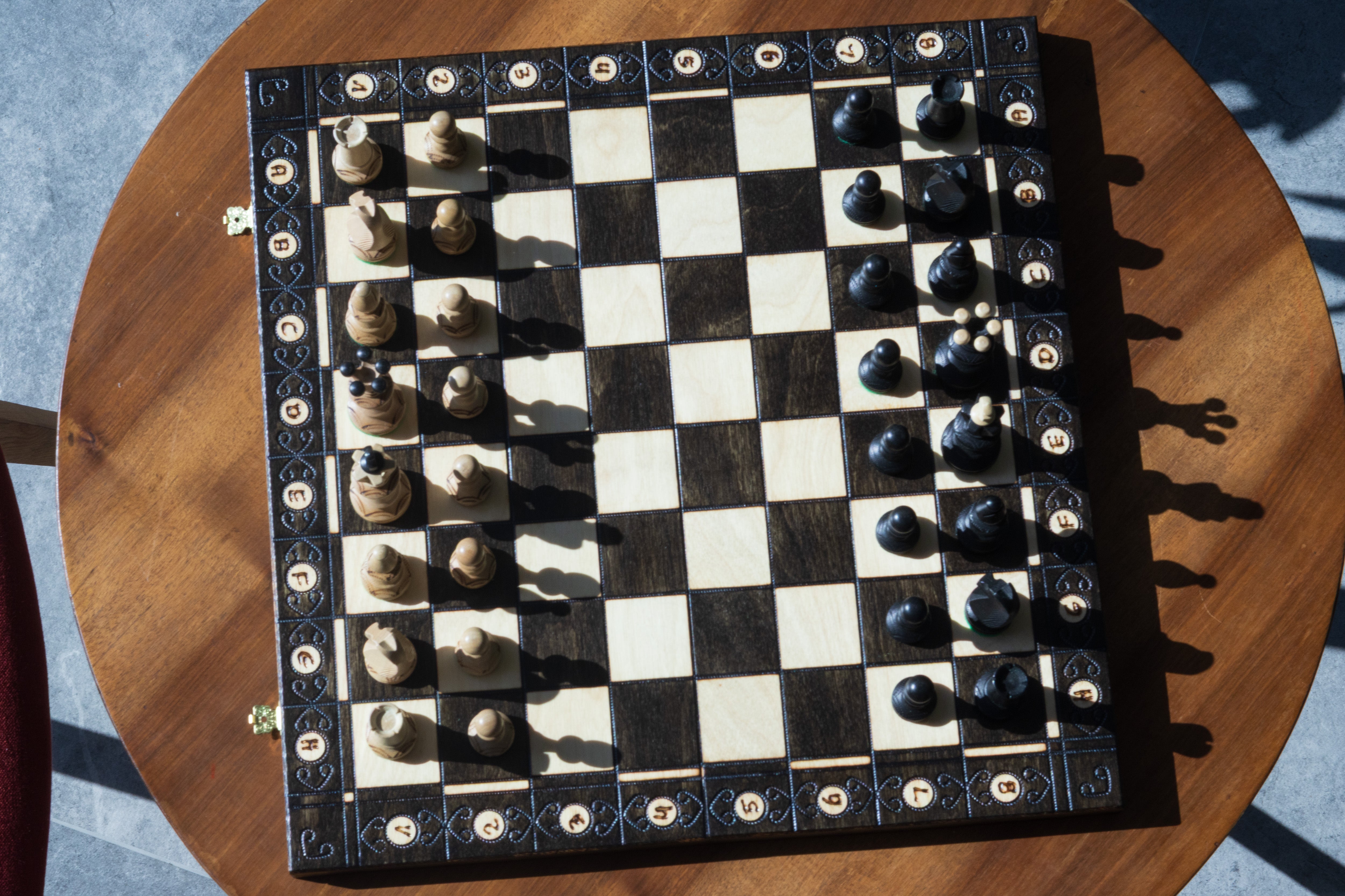 Juego de ajedrez de madera Cónsul Negro (48x48cm) - Juego de ajedrez de madera Cónsul Negro (48x48cm)