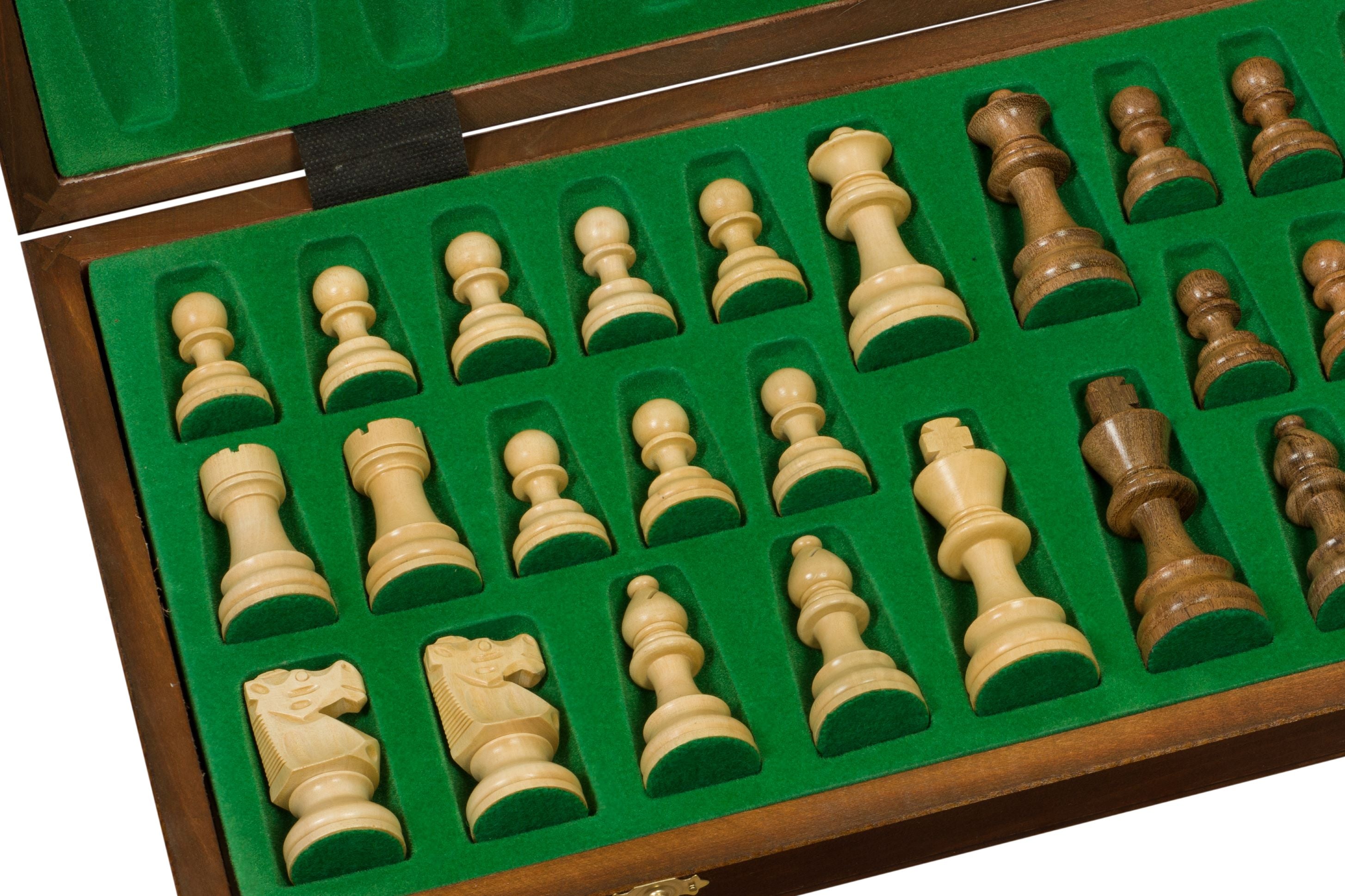 Juego de ajedrez de madera French de 3,75 pulgadas (cuadros de 58 mm) - Juego de ajedrez de madera French de 3,75 pulgadas (cuadros de 58 mm)