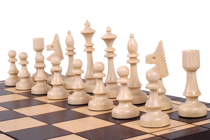 Jeu d'échecs DE CLUB en bois de charme, de grande taille (48 x 48cm) - Ensemble Complet - Jeu d'échecs DE CLUB en bois de charme, de grande taille (48 x 48cm) - Ensemble Complet