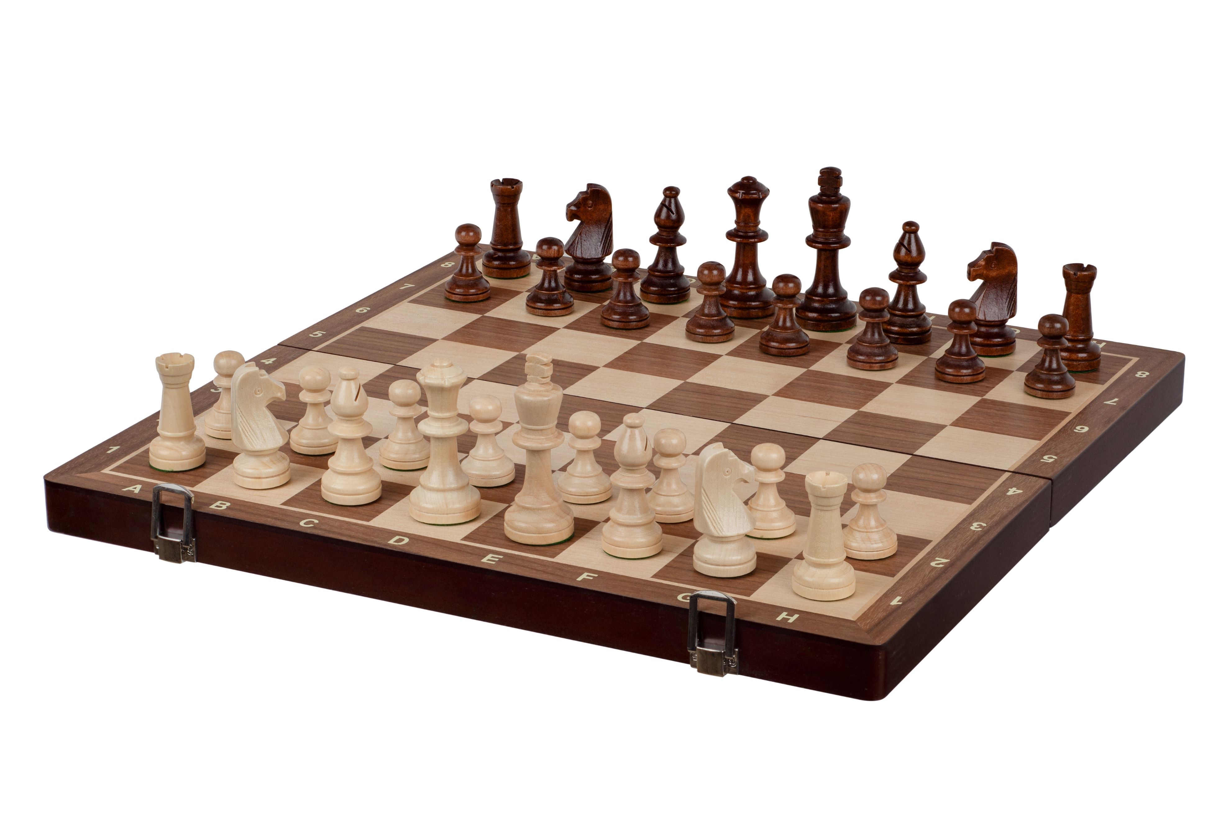 Ajedrez de torneo Sunrise no Exclusive (45x45 cm) nogal / arce - Ajedrez de torneo Sunrise no Exclusive (45x45 cm) nogal / arce