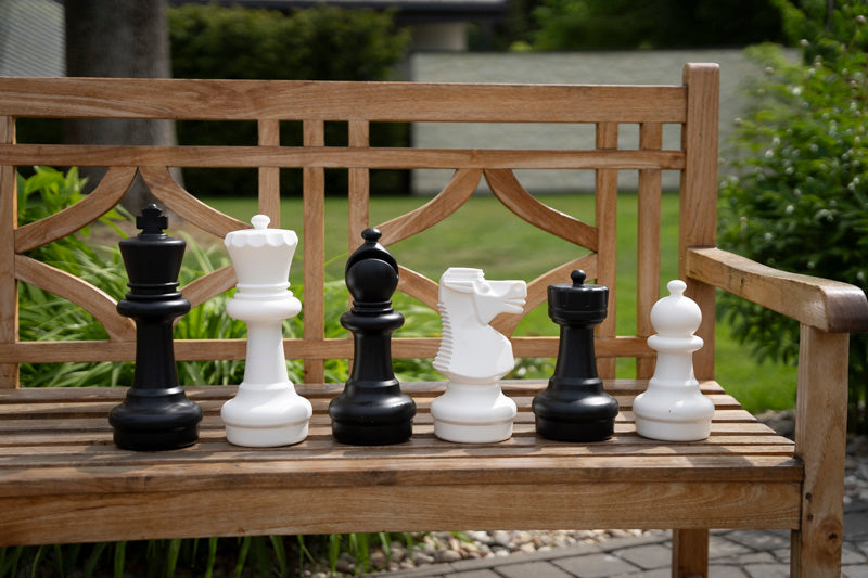 Juego de ajedrez gigante para jardín y exterior: piezas de ajedrez gigantes (rey de 30 cm) + tablero de plástico (casillas de 17 mm) - Juego de ajedrez gigante para jardín y exterior: piezas de ajedrez gigantes (rey de 30 cm) + tablero de plástico (casillas de 17 mm)