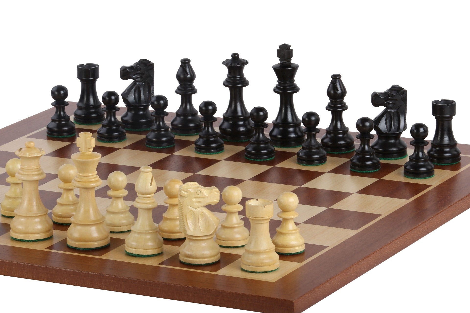 Juego de ajedrez «French»: tablero (casillas de 40 mm), piezas (rey de 80 mm) - Juego de ajedrez «French»: tablero (casillas de 40 mm), piezas (rey de 80 mm)