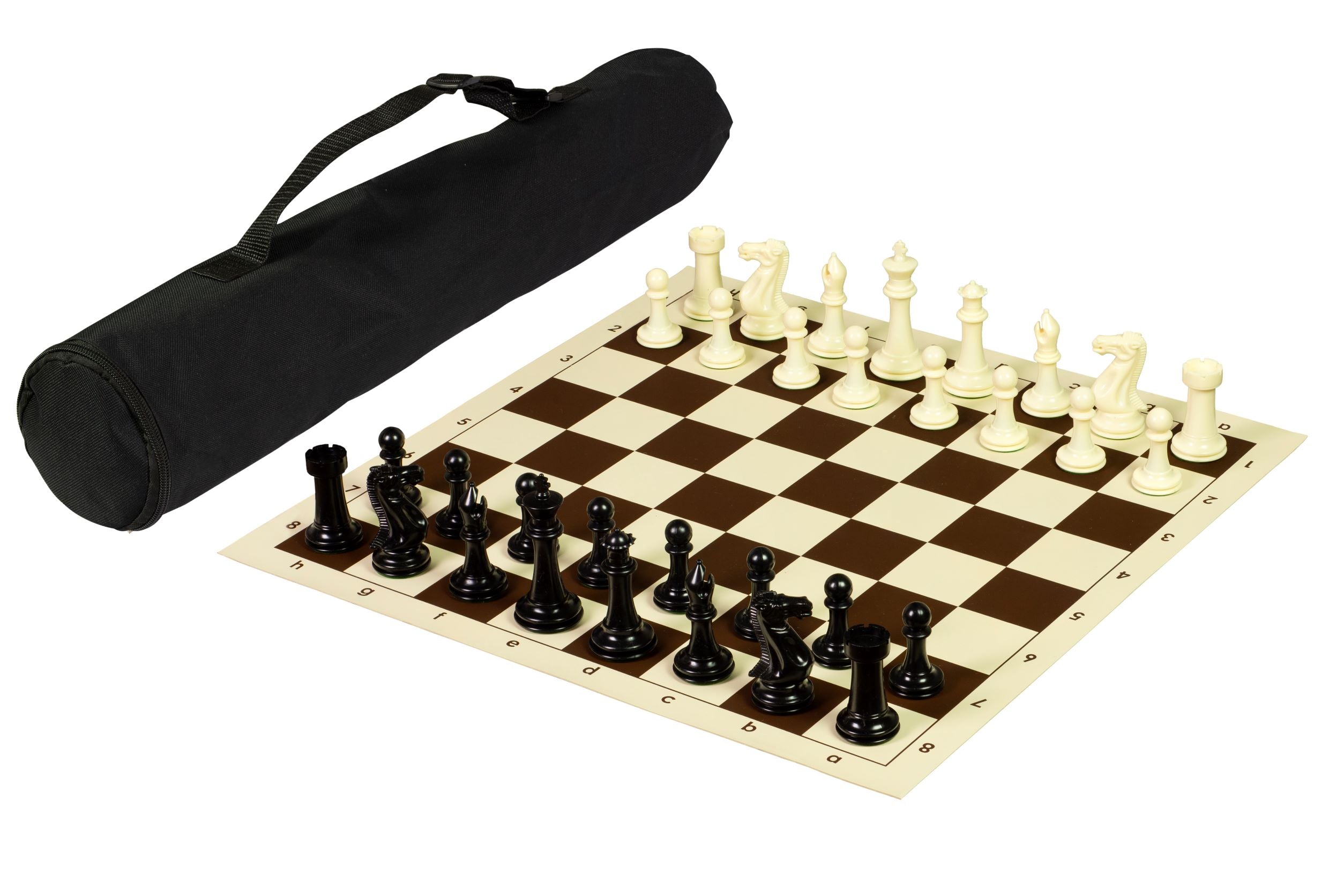 Juego de ajedrez «Klubowy Supreme» en bolsa (piezas + tablero enrollable + bolsa) - Juego de ajedrez «Klubowy Supreme» en bolsa (piezas + tablero enrollable + bolsa)