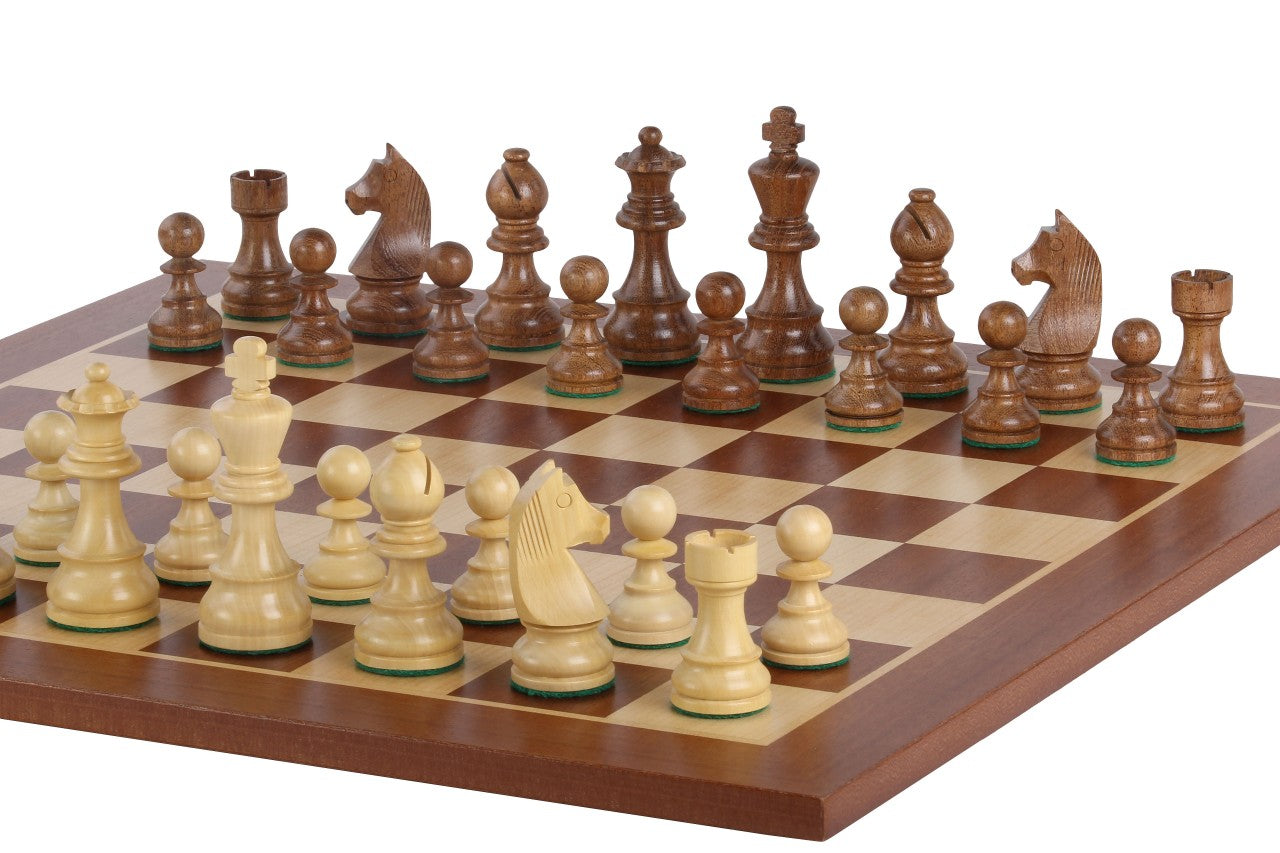 Juego de ajedrez de torneo nº 6 - tablero de 58 mm + piezas de caballero alemán de 3,75 - Juego de ajedrez de torneo nº 6 - tablero de 58 mm + piezas de caballero alemán de 3,75
