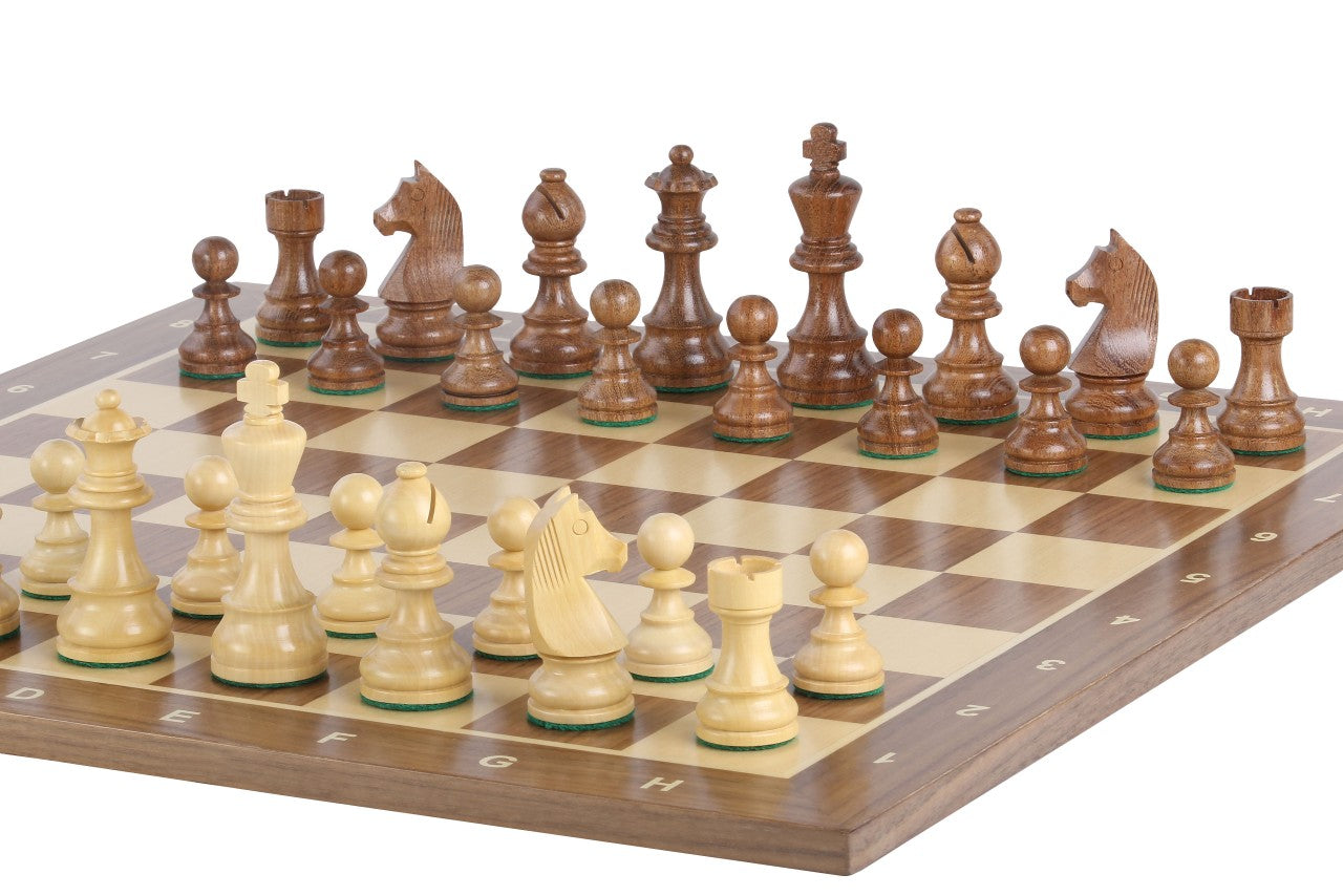 Juego de ajedrez de torneo nº 6 - tablero de 58 mm + piezas de caballero alemán de 3,75 - Juego de ajedrez de torneo nº 6 - tablero de 58 mm + piezas de caballero alemán de 3,75