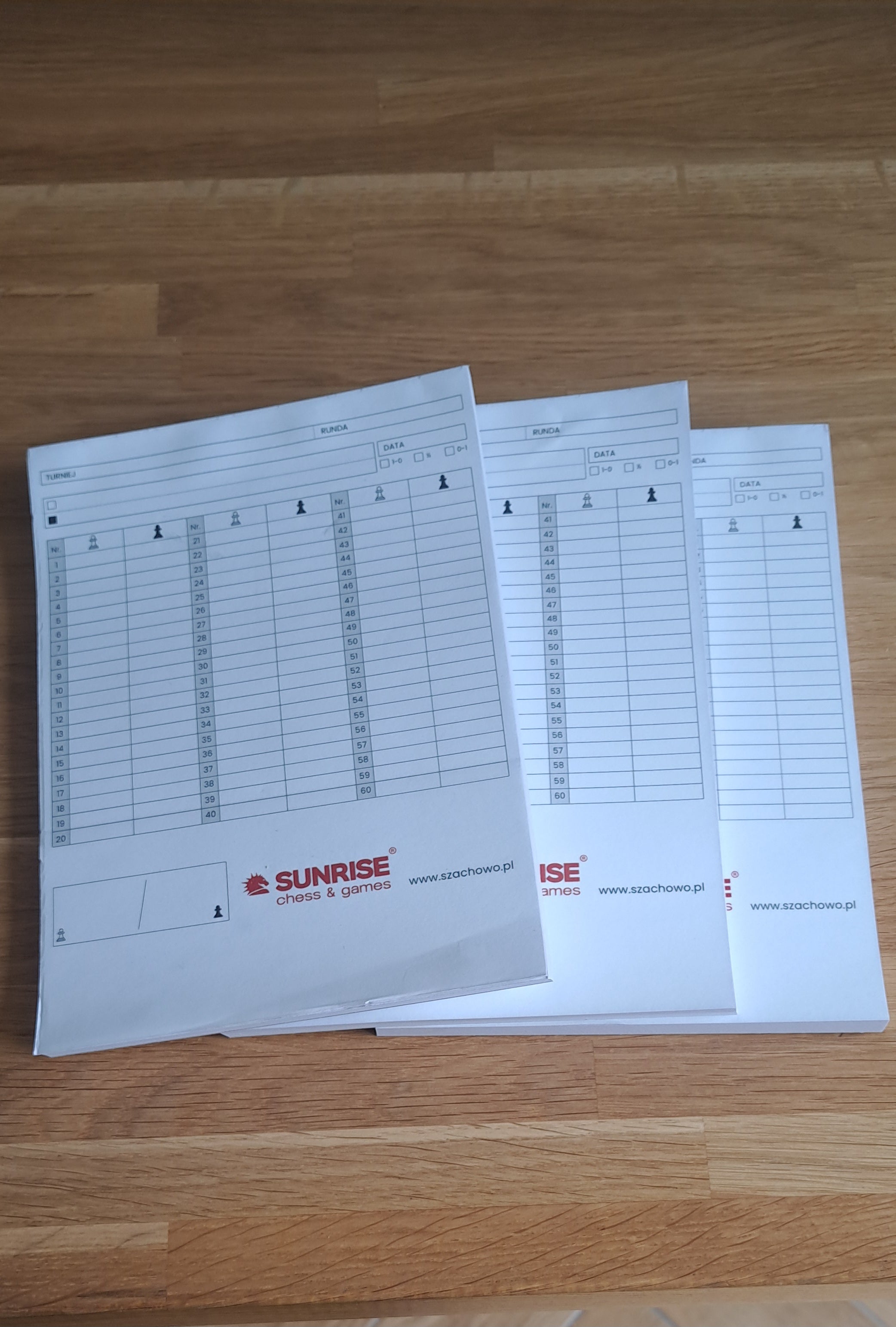 Bloki samokopiujące do zapisu partii - Scorebook (50 partii) - Bloki samokopiujące do zapisu partii - Scorebook (50 partii)