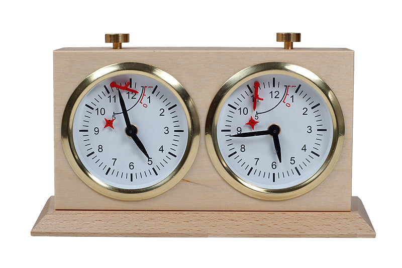 Reloj de madera BHB con base - grande y claro - Reloj de madera BHB con base - grande y claro