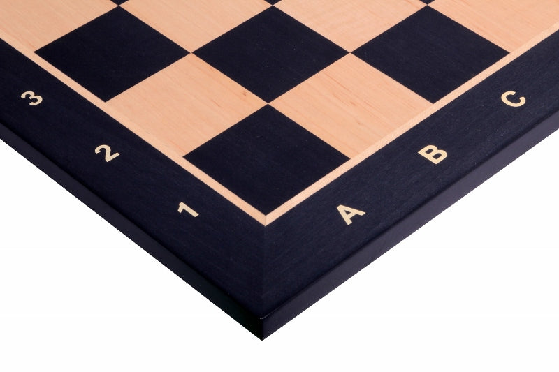 Échiquier noir avec coordonnées en marqueterie de bois de sycomore  + Pièces d'échecs Timeless Ebonized - Ensemble de taille 6 - ea62a0cedb9cdd3fd4f96afe2b439543