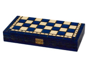 AJEDREZ REAL PEQUEÑO (30 x 30 cm), de arce, decorativo, azul