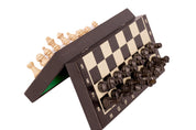 Szachy drewniane MAGNETYCZNE mini (20cm) - czarne
