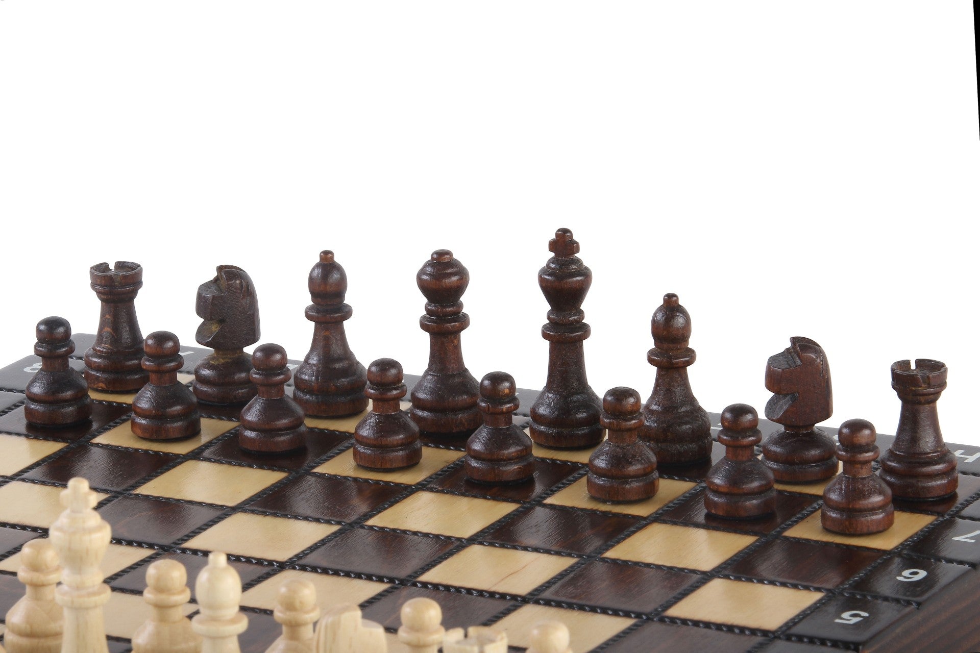 SCHOOL BOARD OF WOOD (28x28cm) - Schach + Dame + BACKGAMMON - SCHOOL BOARD OF WOOD (28x28cm) - Schach + Dame + BACKGAMMON