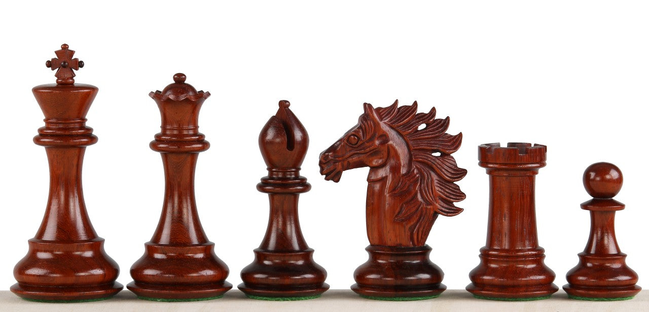 BAGGIO piezas DE AJEDREZ DE MADERA ROJA 4 PULGADAS - BAGGIO piezas DE AJEDREZ DE MADERA ROJA 4 PULGADAS