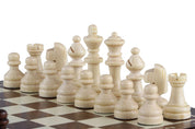 Jeu d'échecs MAGNETIQUE MINI en bois de charme, pliant, de petite taille (20 x 20cm) - Ensemble Complet