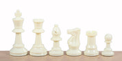 piezas de ajedrez Staunton n.º 4, blancas/negras (rey de 78 mm) - ajedrez de plástico
