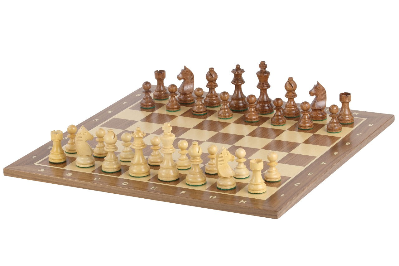 Juego de ajedrez de torneo nº 6 - tablero de 58 mm + piezas de caballero alemán de 3,75 - Juego de ajedrez de torneo nº 6 - tablero de 58 mm + piezas de caballero alemán de 3,75