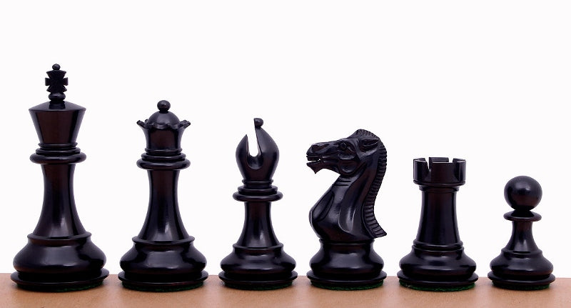 Stallion Knight Ebonised 3,75" chess pieces - ca377b1e45a31b913d7ca49826889349