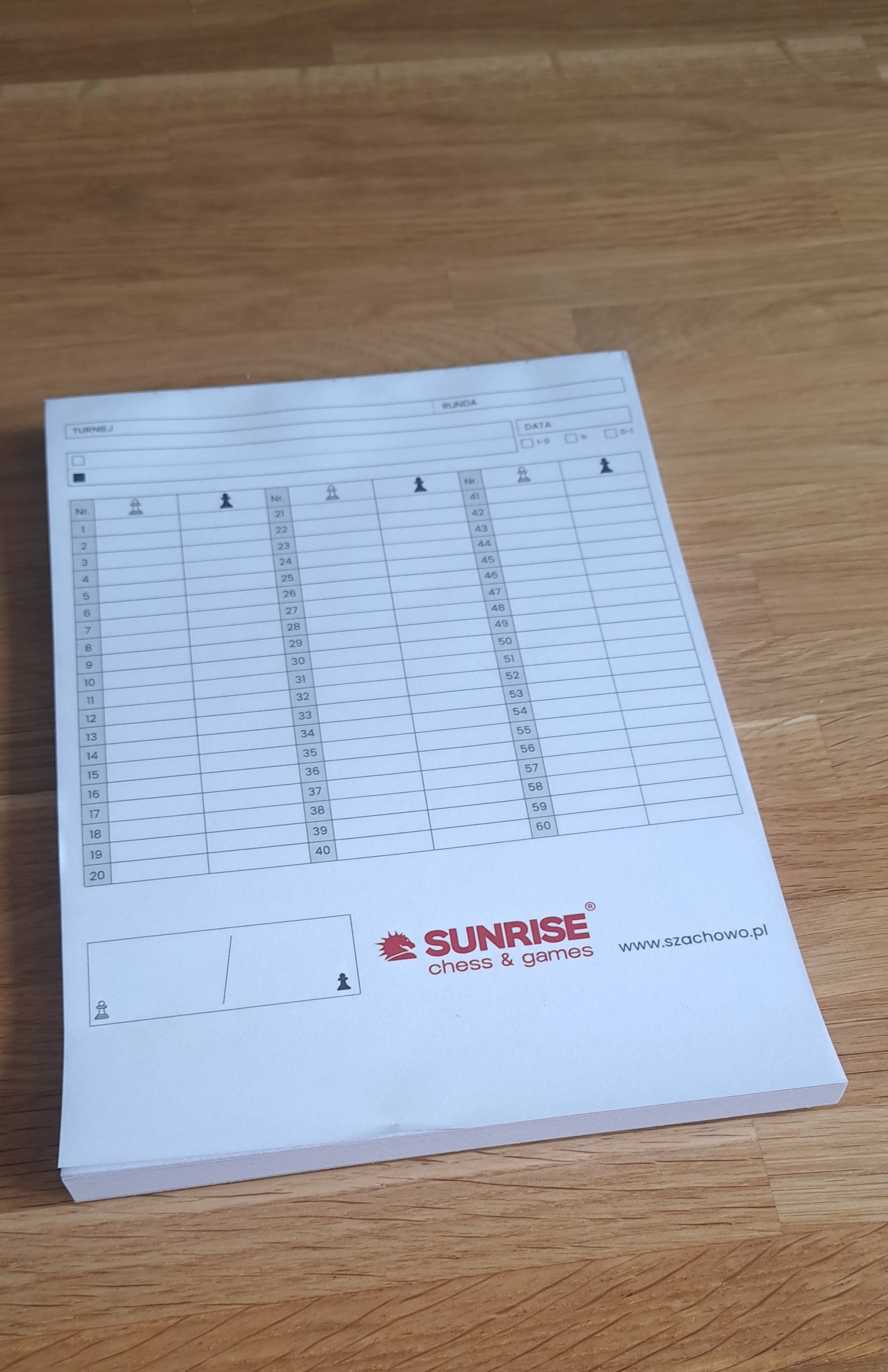 Bloki samokopiujące do zapisu partii - Scorebook (50 partii) - Bloki samokopiujące do zapisu partii - Scorebook (50 partii)