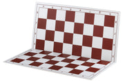 Tablero de ajedrez plegable de plástico n.º 6, blanco y rojo